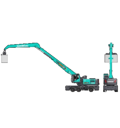 作业幅度达18米，山河智能首台轮式抓料机成功下线